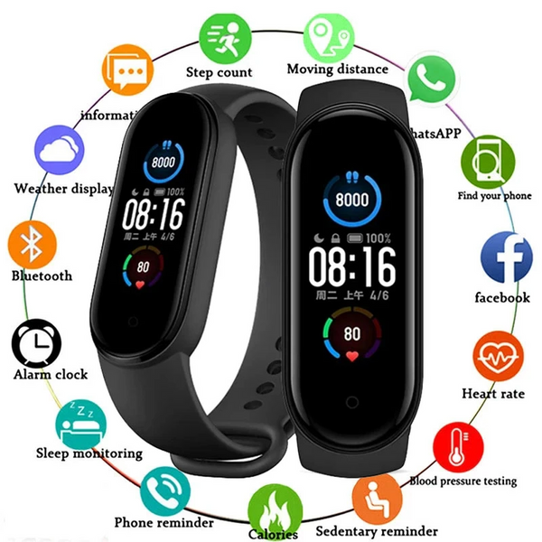 M4 Smart Watch Band Blood Pressure Bracelet Wristband Fitness Tracker