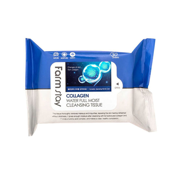 Farmstay Collagen Water Full Moist Cleansing Tissue (30 Sheets)