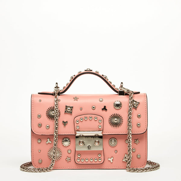 SUSU Pink Purse Small Leather Crossbody Bag Women's Handbag